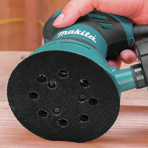 Slibepude 125 mm Kompatibel med Makita 743081-8 Udskiftning Bo5010 8 Huller (3 stk) (hy)