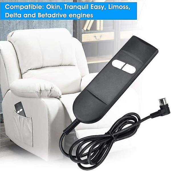 Manuell kontroll 2 knappar Recliner fjärrkontroll Power Chair Switch för lyftstol, elektrisk soffa, Recliner Hy