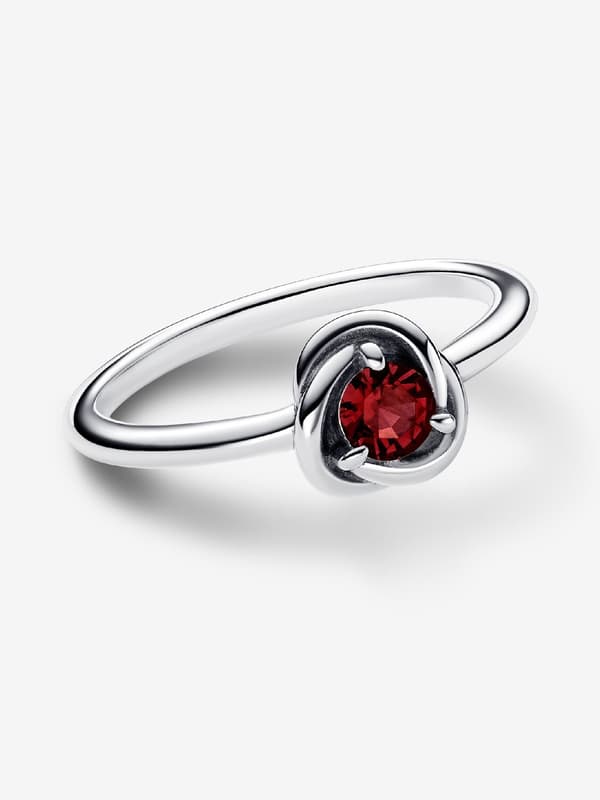 Pandora - Juli Månedssten Evigheds Cirkel Ring - Sterlingsølv Circumference: 54mm