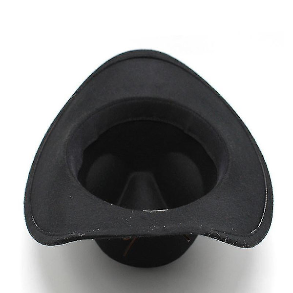 Dewenwils Western Cowboy Top Hat Filt Hat Sort
