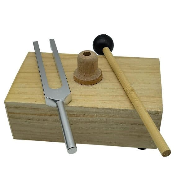 Stemmegaffel 512hz Vibration Med Træ Resonatorboks Eksperimentelt Instrument Til Lydterapi, Yoga