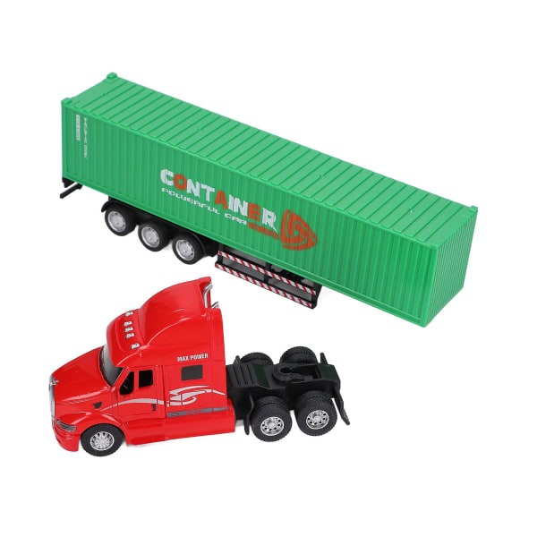 Container lastebil modell 1:48 Livlig utsøkt vakkert dekorativt leketøypynt for over 3 år gammelt Green