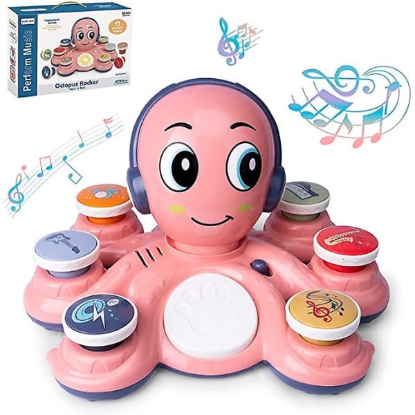 Lær blækspruttemusik Pædagogisk legetøj til småbørn og tidlig barndomsudvikling Pink