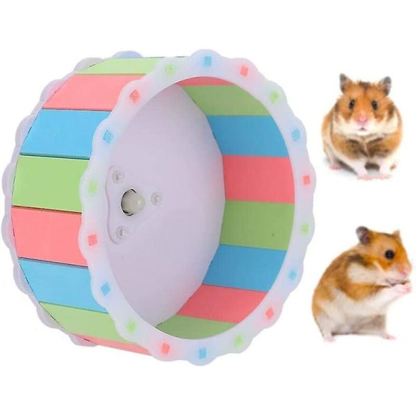5,9 tum Hjul för Husdjur, Träbräda Hamster Marsvin Färgglad Tyst Löpning