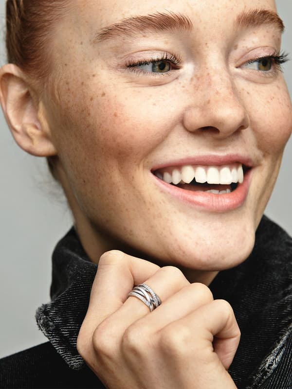 Pandora - Glittrande & Polerade Linjer Ring - Sterlingsilver Circumference: 58mm