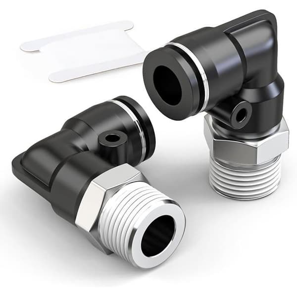 Hankoppling 10 mm OD-rör x 1/8 tum BSP Push-to-Connect-kopplingar PL10-01 (2-pack)