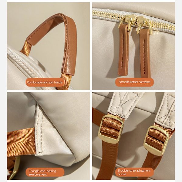 Vedenpitävä varkaudenestoreppu kannettavalle tietokoneelle, jossa etutasku Apricot With Brown
