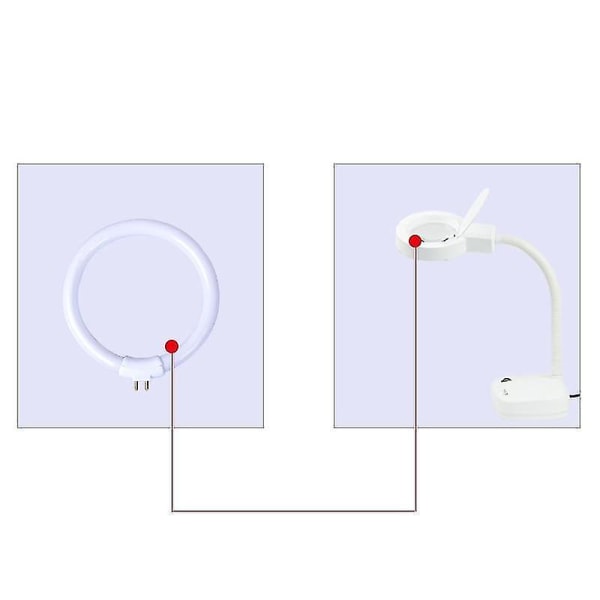 T4 rundt ringformet rør - G10q fluorescerende ringlampe med 4 stifter
