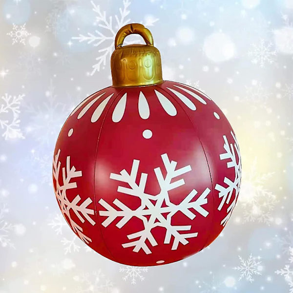 Kæmpe julekugle 60 cm, Transparent kugle, Kæmpe oppustelig julekugle julekugler, Udendørs oppustelig