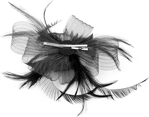 Kvinners Fascinator Hat Blomster Bryllup Fascinator Hodebånd Fjær Flapper Brud Hodeplagg Hodeplagg Pillbox Hat Bowler Mini Topp Hat