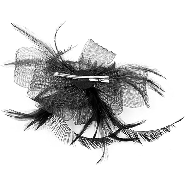 Naisten Fascinator Hat Kukka Hää Fascinator Pannat Sulka Flapper Morsian Hiuspäällyste Päähineet Pillbox Hat Bowler Mini Top Hat