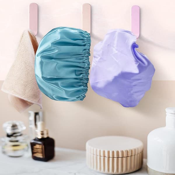 Gjenbrukbar dobbeltlags vanntett dusj- og badehette blue