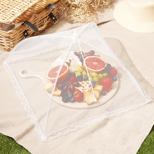 5 Mesh Pop-Up Matkåp för Kök, Picknick, Camping - Insekts- och Flugsäker Fint Mesh-Skärmöverdrag Hopvikbara Tält, Nätmatöverdrag Pop Up Tallriksöverdrag