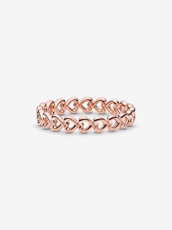 Pandora - Sydänsormus - 14k ruusukullattu Circumference: 58mm