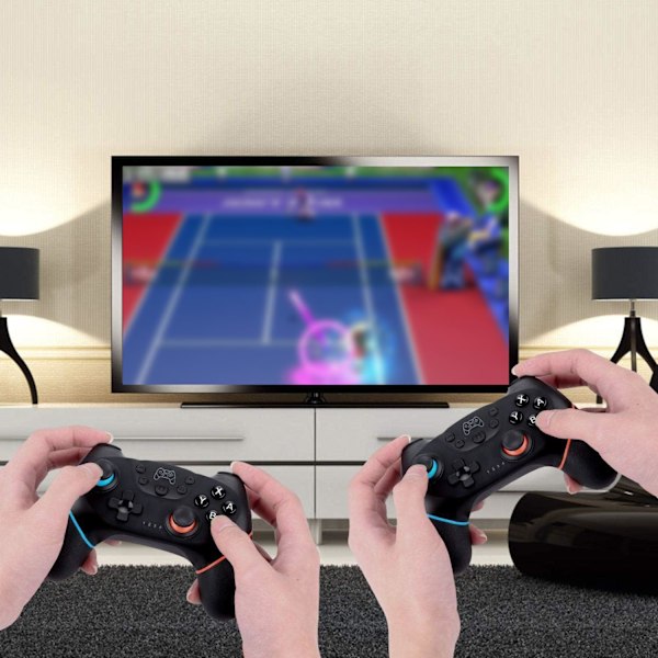 Uppgraderad trådlös handkontroll för Switch/Lite/OLED Pro-handkontroll för Switch fjärrkontroll joystick gamepad stödjer väckning, gyroaxel, turbo, dubbel vibration