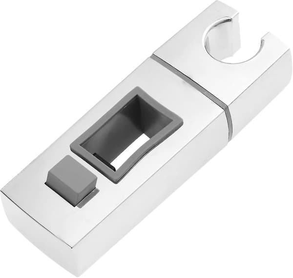 Skydebruserholder til rektangulær 18*30mm skinne, firkantet udskiftelig håndbruserholder, ABS krom bruserholder til badeværelse (sølv