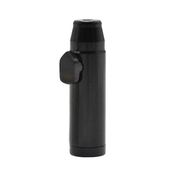 Metal Flat Bullet Rakett Sniffer Snorter Sniffer Dispenser Black