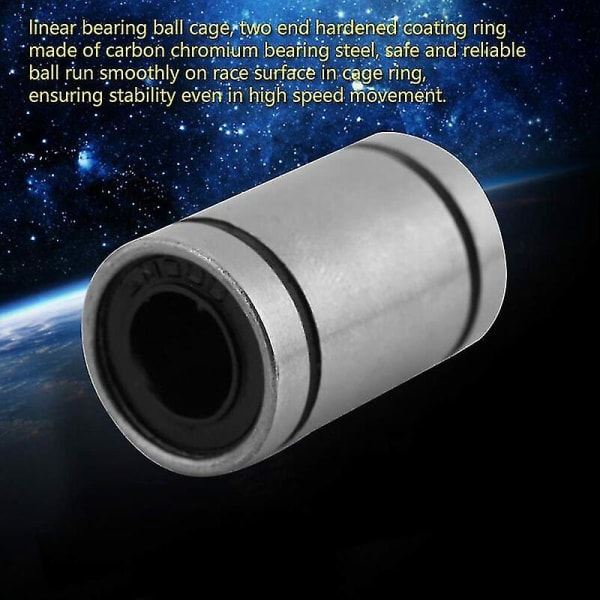 10 st Lm8uu 8mm Linjärt Kullagger Dubbel Tätning Ring För Stång 3d Skrivare Cnc Delar Hy