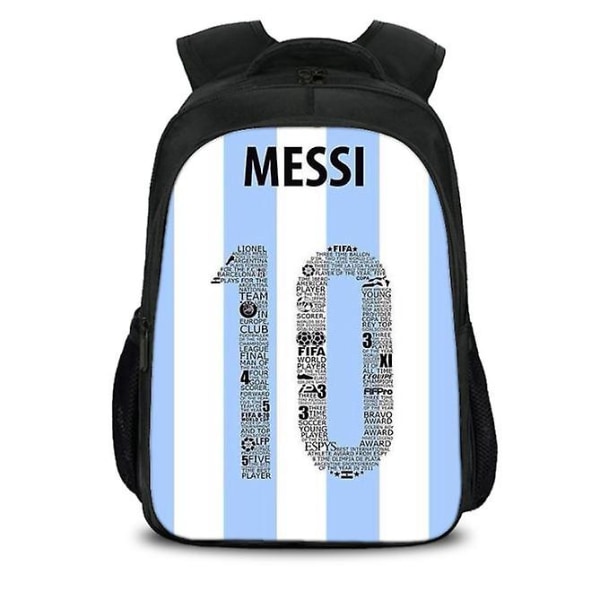 16 tommers fotball Messi 10 3d trykk barneskolebager ortopedisk ryggsekk barn skole gutter jenter Mochila tegneserieveske style 5