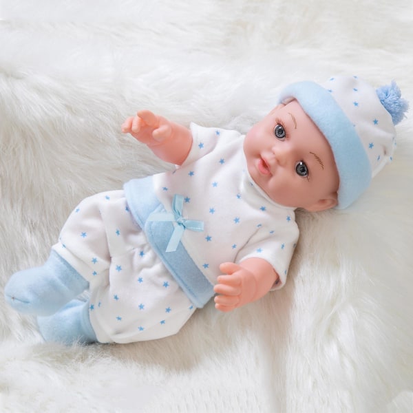 Rebirth White Doll -vinyyli-silikoninen lelulahja vastasyntyneelle -12 tuumaa, jossa on eläviä ominaisuuksia 30x5x17cm Blue