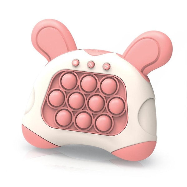 Quick Push Bubble Spillekonsol Popit Konsol Puslespil Sensory Fidget Toys Kid Gift Pink