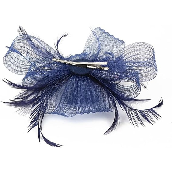 Kvinners Fascinator Hat Blomster Bryllup Fascinator Hodebånd Fjær Flapper Brud Hodeplagg Hodeplagg Pillbox Hat Bowler Mini Topp Hat