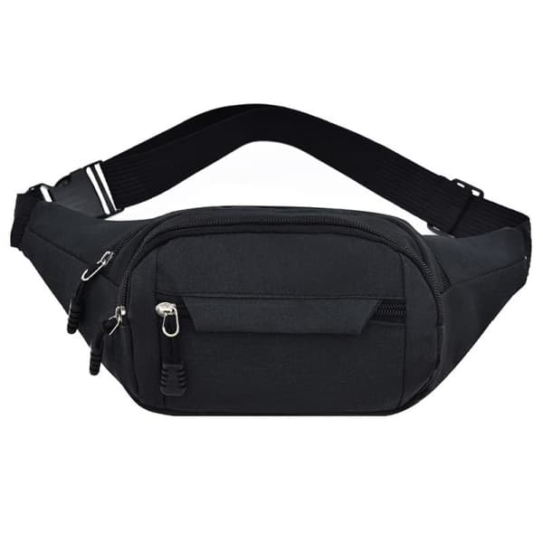 Midjeväska - 3 Fack Olika Färger - Black