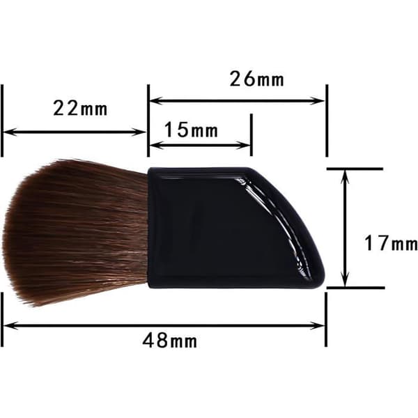 Sæt med 3 små makeupbørster - Mini makeupbørste til blush - Foundationapplikator