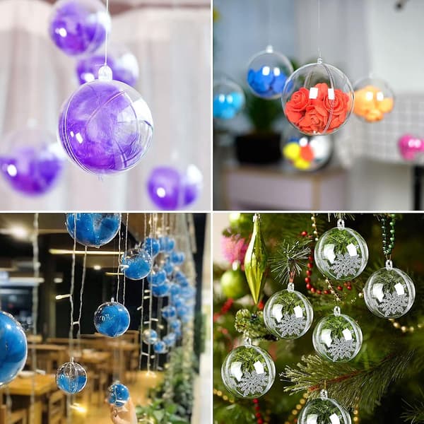10 stk Klare Kulepynt, Juletrærpynt Kulepynt Fyllbare Klare Plastkuler Til Fylling, Julepynt