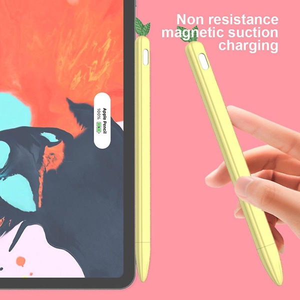 Etui Sleeve Søt Frukt Design Silikon Mykt Beskyttende Deksel Kompatibel Med Apple Pencil 2. Gen Little pineapple