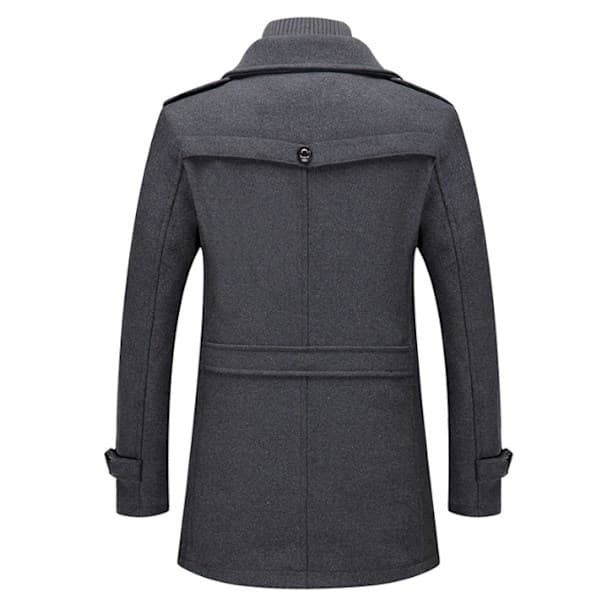Trenchcoat, vinterjacka i ullblandning för män grå S grey S