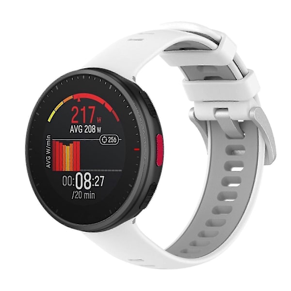 Silikone Urrem til Polar Vantage V2 White Grey