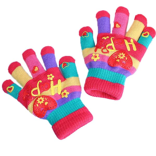 Barnvantar för flickor/pojkar Unisex Varma mjuka vinterhandskar Style 6