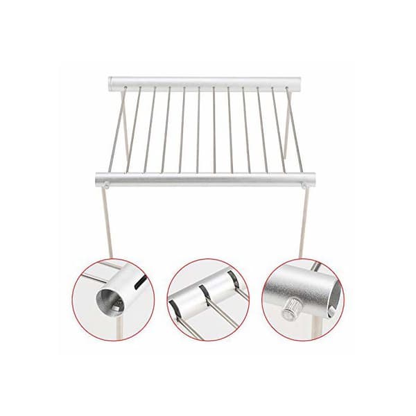 Bærbar grill, kompakt lett sammenleggbar grill, avtakbar grillstativ, minigrill