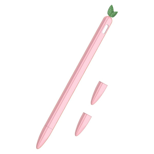 Veskehylse Cute Fruit Design Silikon mykt beskyttelsesdeksel kompatibel med Apple Pencil 2nd Gen Peach