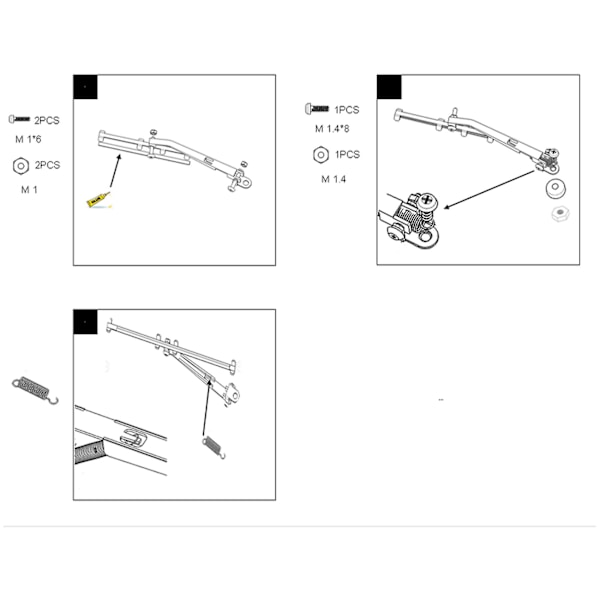 2 stk. vindusvisker i metall for Trx4 2024 1/10 RC Crawler bil oppgraderingsdeler, 1