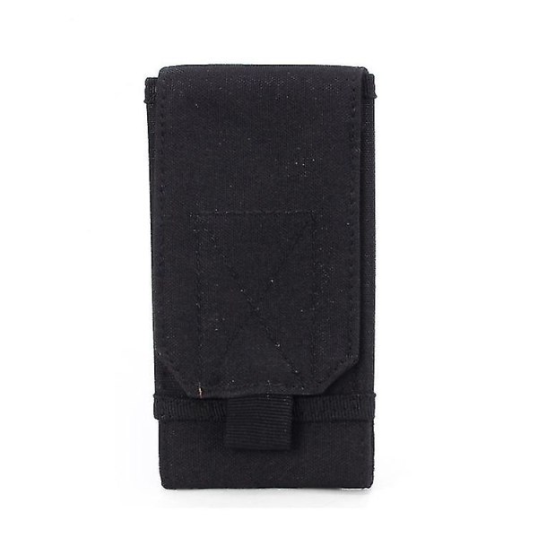 Taktisk mobiltelefonveske med midjebelte Edc lommebok Militær mobiltelefonveske 5,5 tommer svart-subaoe