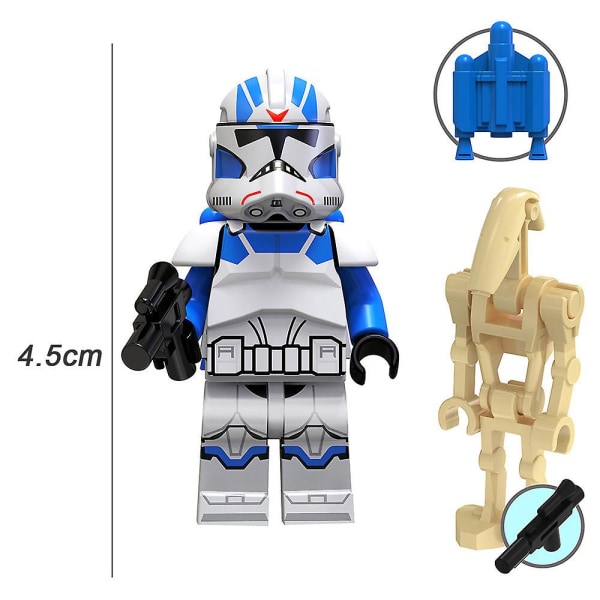 8 stk/sett Star Wars-serien byggeklosser Minifigurer Darth Maul Obi-wan Rey Montering Actionfigurer Leker Barn Fans Samlegaver