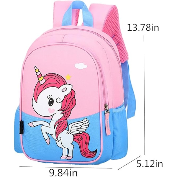 Lasten taapero esikoulu matkareppu päiväkoti Cool Cute Cartoon Schoolbag reppu Yksisarvinen Violetti reppu Kirjakassi tytöille pojille vauva Unicorn Blue