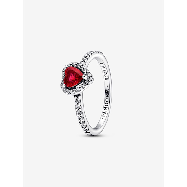Pandora - Elevated Red Heart Ring - Sterling silver Circumference: 60mm