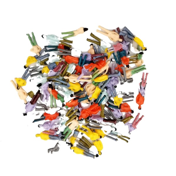 100st 1:75 skala DIY Multicolor Blandad modell Människor Figurer Miniatyrleksak Present