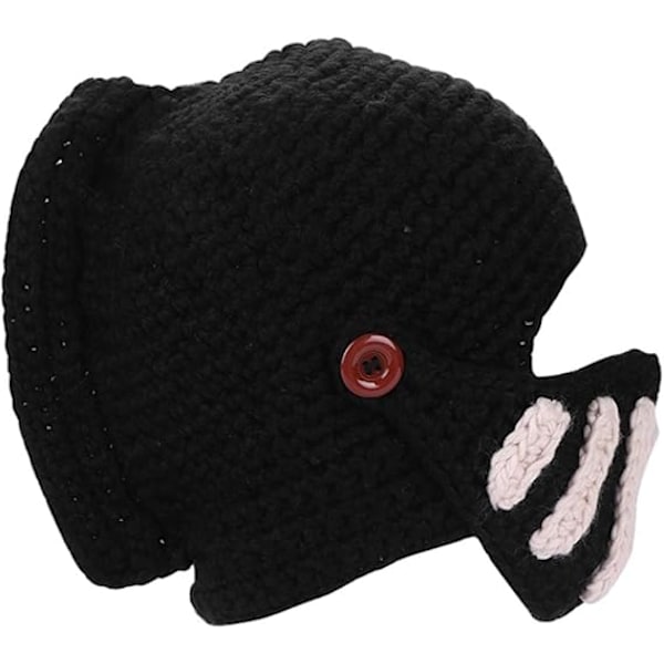 Hatt Visor Virkad Stickad Mössa Hatt Mask Set Handgjord Vinter Stickad Mössa Hatt Vinter Romersk Riddare Stickad Hatt Öronlapp Skidmössa Vinter Stickad Hatt Gladiator