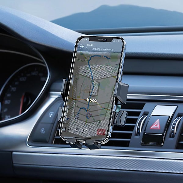 Hoco. Ca86 Nytt luftuttak med én knapp for bilbrakett Mobiltelefonnavigasjon Lat klipsbrakett