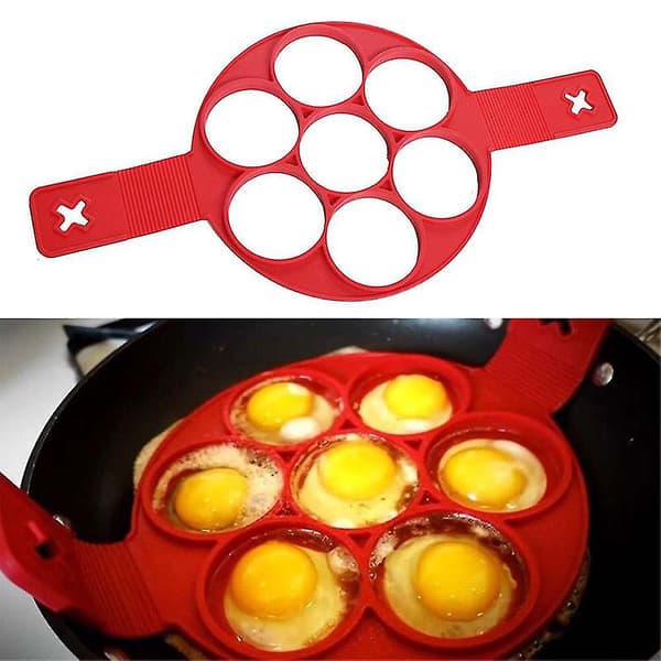 Nonstick pannekake-kokeapparat Egg Ring Maker Cheese Egg Cooker Pan Flip