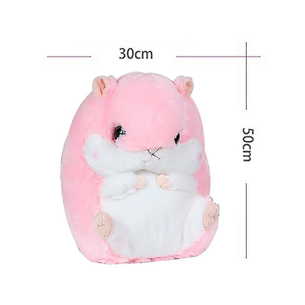 Søte plysjhamster utstoppede dyr leker med teppe pink