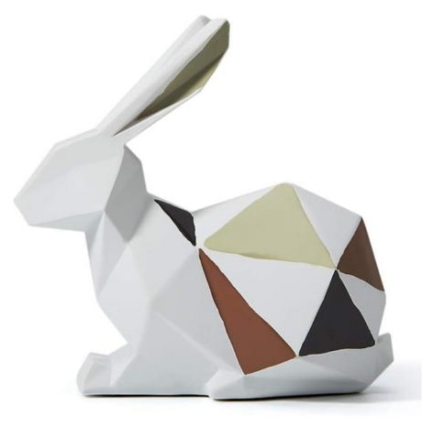 Kaninstatue Dekorativ Dyre Kunst Skulptur Resin Dyr Gave 15cm(A)