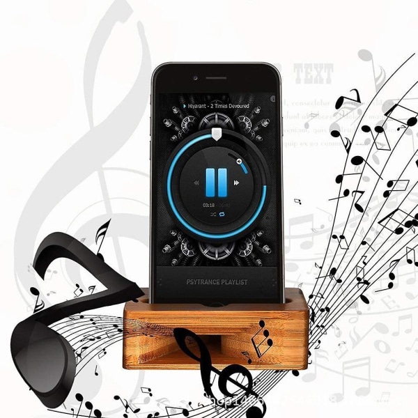 Phone Sound Amplifier Universal Bamboo Mobile Phone Holder Stand Cellphone Wood Loudspeaker Holder