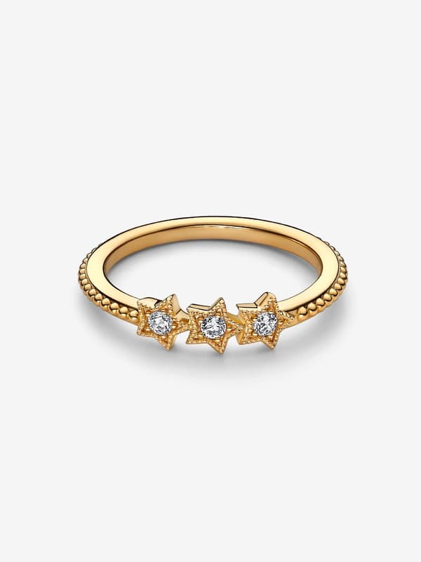 Pandora - Celestial Stars Ring - 14k gullbelegg Circumference: 54mm
