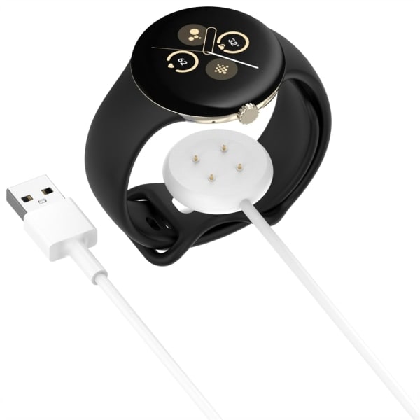 Latausteho Kestävä Sopii Pixel Watch 2:lle Magneettinen USB Nopea Latauskaapeli Telakointiasema Älykelloasema - Black Type C