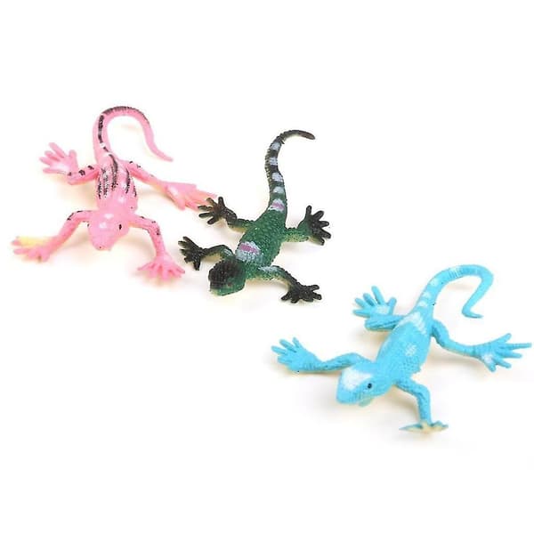 Gecko Små Plastödlor Simuleringsverklighet Dekoration Barnleksaker 12 St